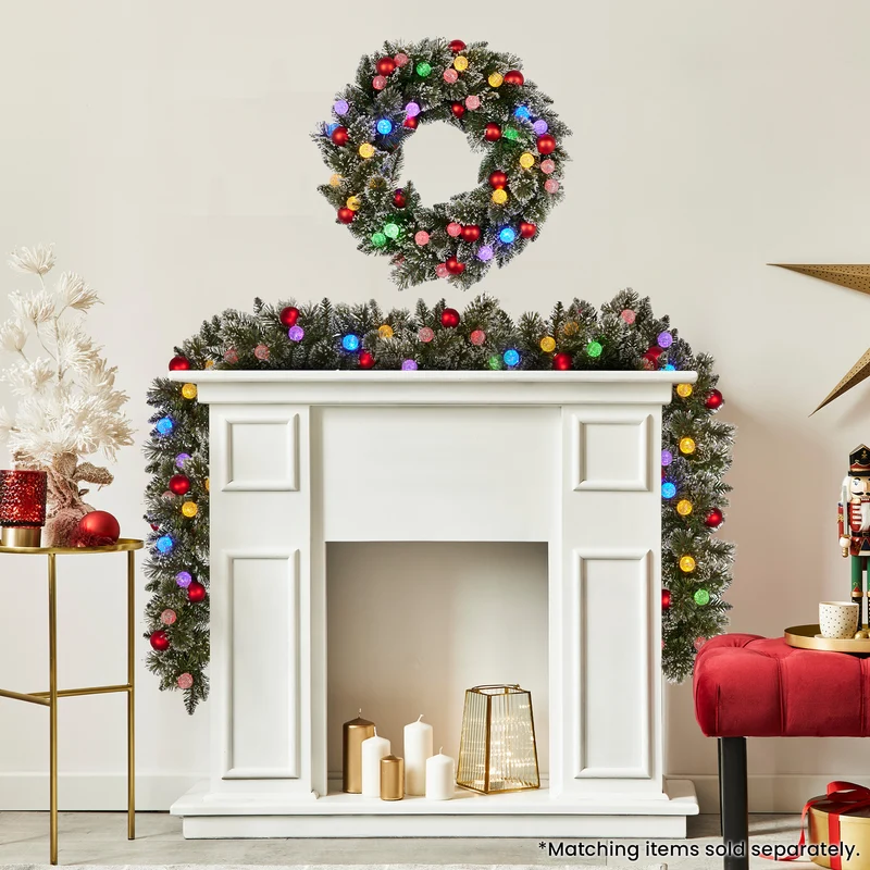 Christabelle 2.74m LED Snowy Christmas Garland