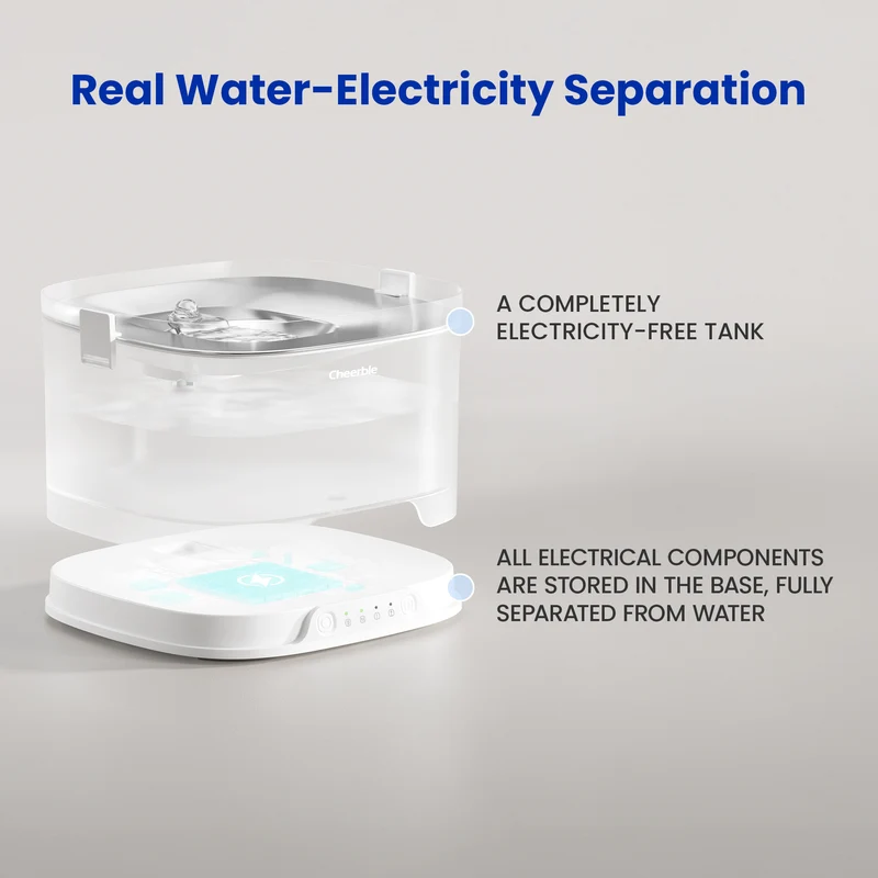 Cheerble D1 Pro 4L Wireless Smart Pet Water Fountain