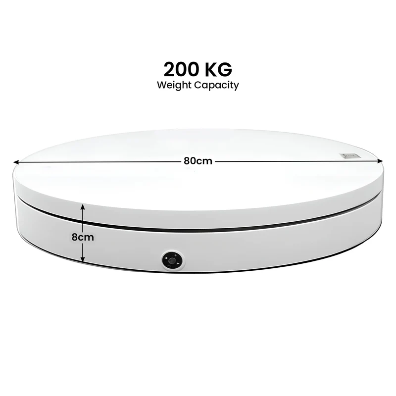 Christabelle 80cm 200kg Commercial Electric Shop Turntable Platform (White)