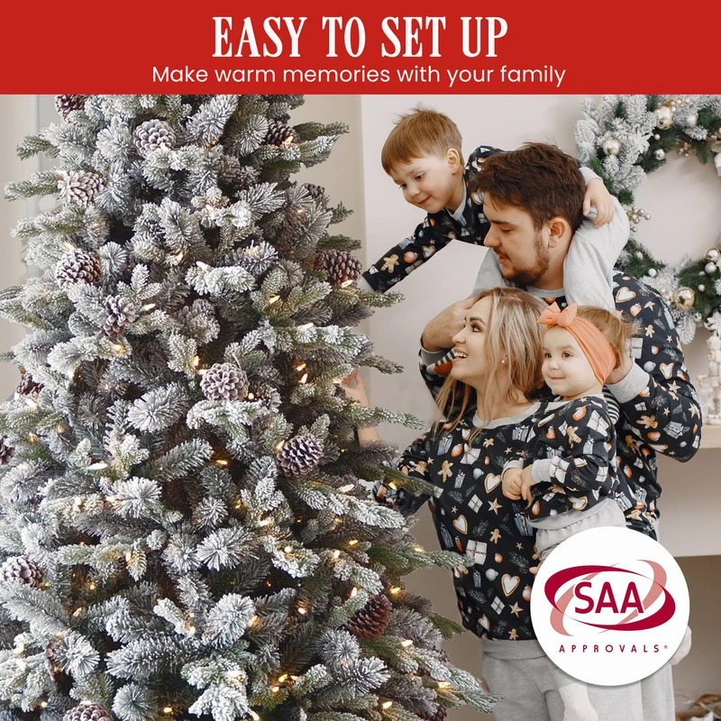 Christabelle 2.3m Snowy Dorchester Pre-Lit Christmas Tree with 1198 Tips