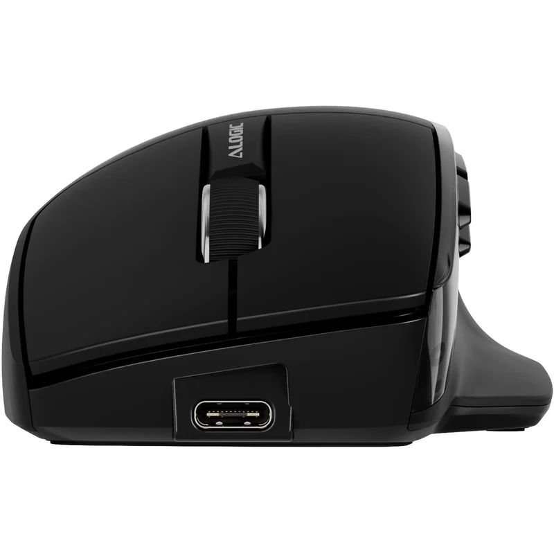 Alogic Crux USB-C Rechargeable Wireless Productivity Mouse (Black)