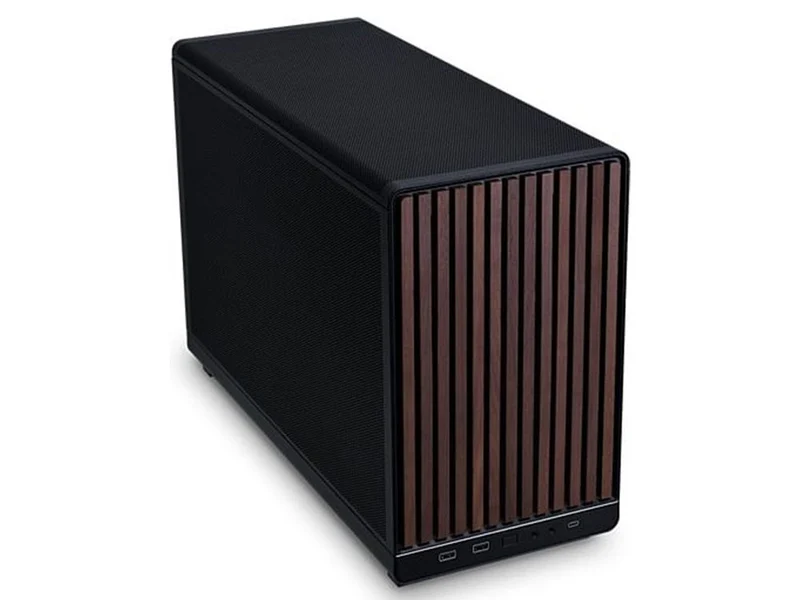 Lian Li DAN A3-mATX Micro Form Factor Micro-ATX Case - Black (Wood Edition)