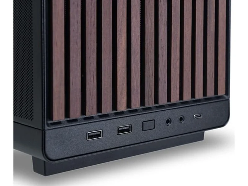 Lian Li DAN A3-mATX Micro Form Factor Micro-ATX Case - Black (Wood Edition)