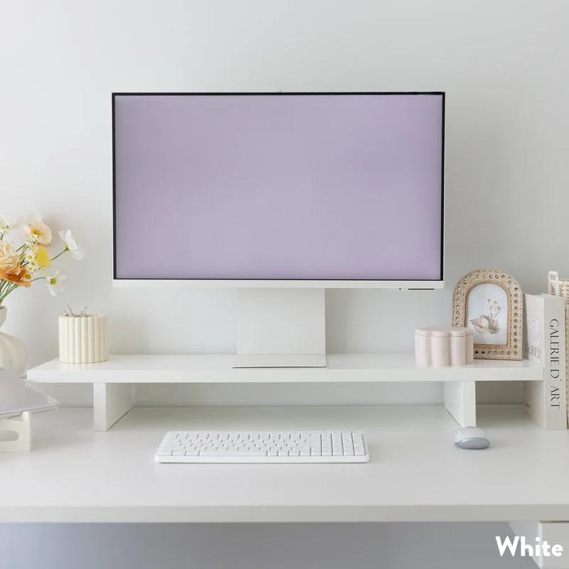 Desky Minimal Monitor Stand - Black Melamine