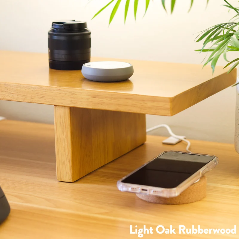Desky Minimal Monitor Stand - Black Melamine