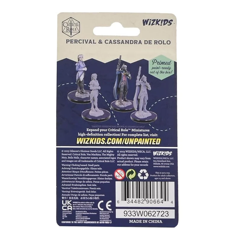 Wizkids Critical Role Unpainted Miniatures Percival & Cassandra de Rolo