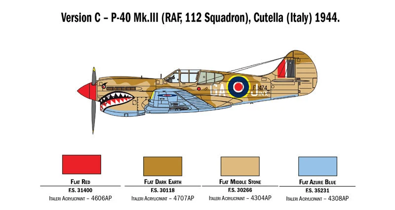 Italeri 1/48 P-40 E/K Kittyhawk