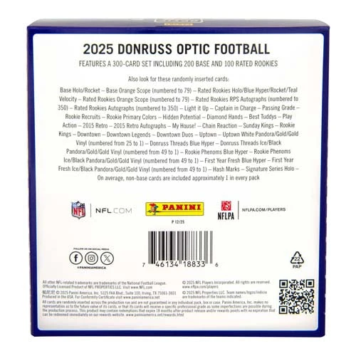 Panini 2025 2026 Donruss Optic NFL Football Mega Box