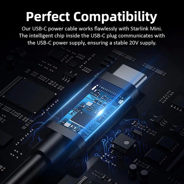 Wildernet 3m USB-C cable for Starlink Mini