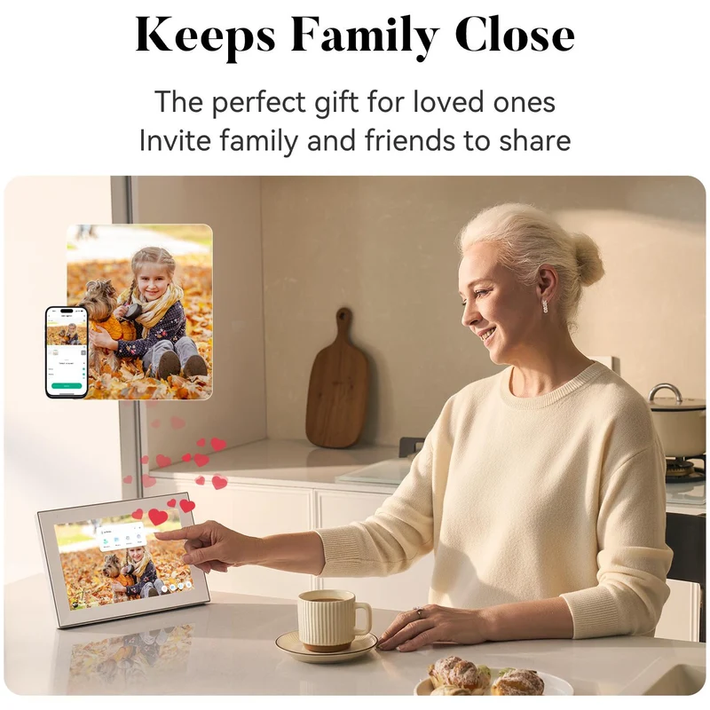 Pexar Vivkeep 10.1" Smart Digital Photo Frame 32GB (Grey)
