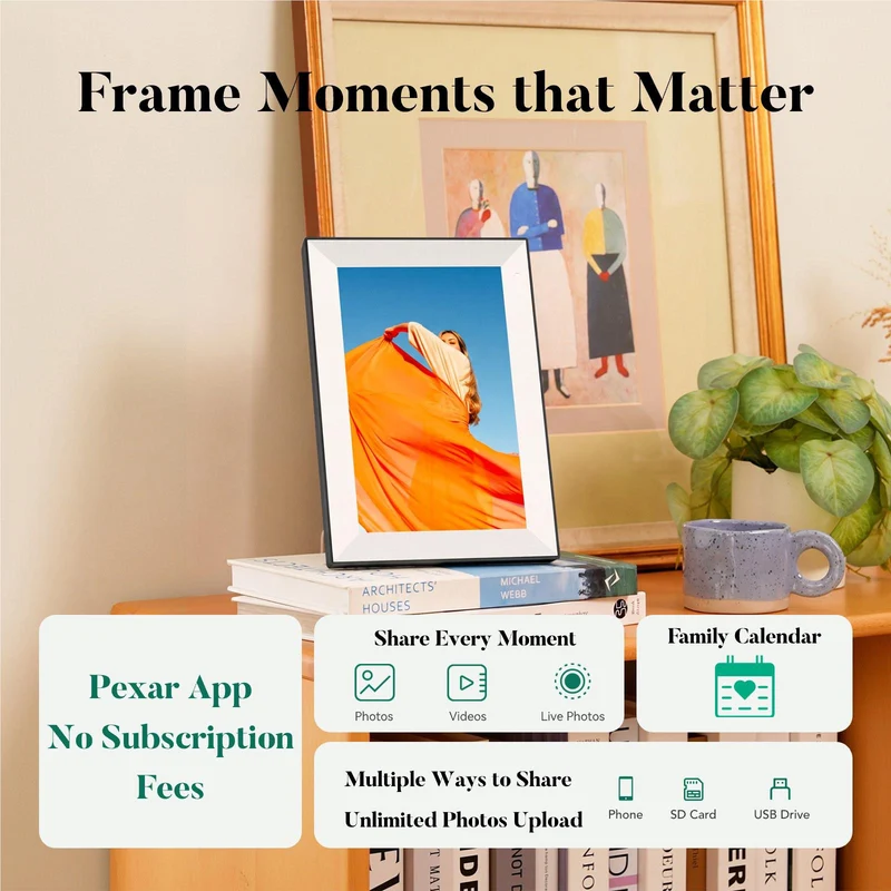 Pexar Vivkeep 10.1" Smart Digital Photo Frame 32GB (Black)