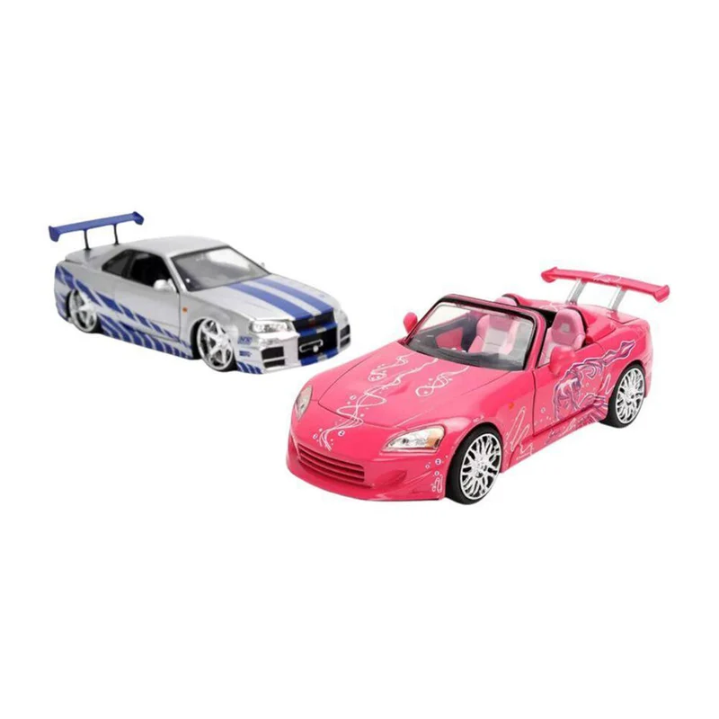 Jada 1:24 Nissan Brian's Skyline GT-R R34 & Honda Suki's 2001 S2000 Model Set