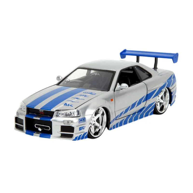 Jada 1:24 Nissan Brian's Skyline GT-R R34 & Honda Suki's 2001 S2000 Model Set