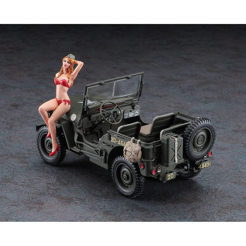 Hasegawa 1/24 1/4ton 4x4 Utility Truck with Blond Girls Figure