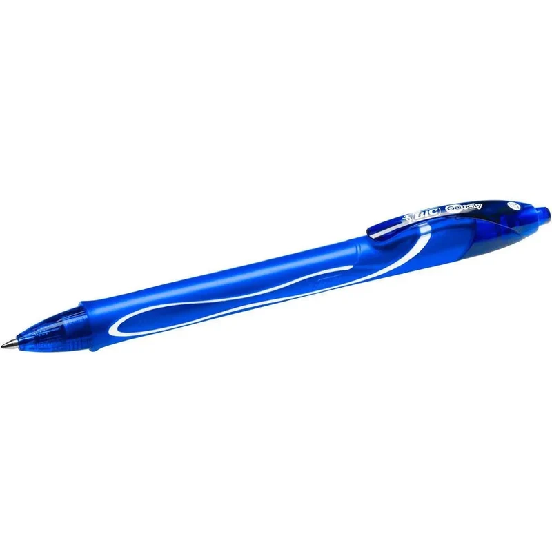 Bic Gelocity Retractable Quick Dry Gel Pen Medium 0.7mm Blue Box 12