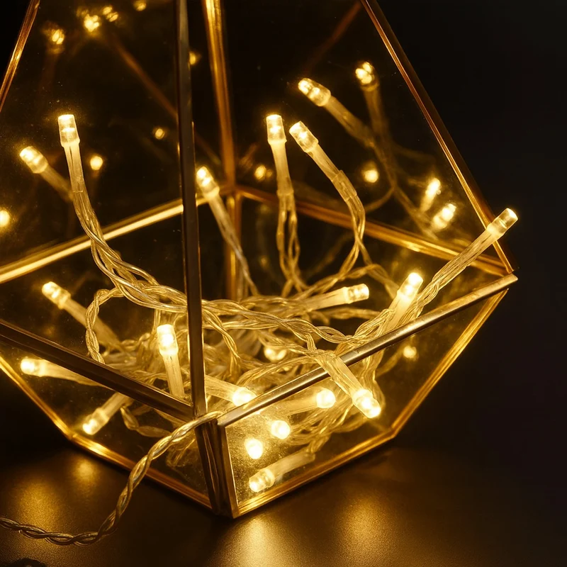 Lexi Lighting Battery Operated 50 LED String Light Clear Cable - Warm White