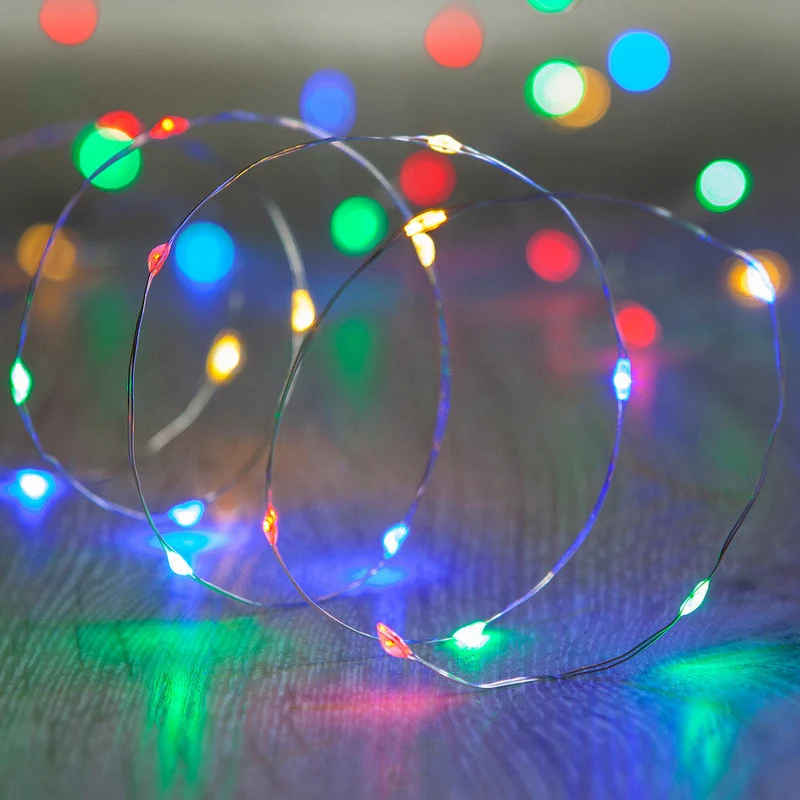 Lexi Lighting Battery Operated 40 Micro LED String Lights with Timer - Multicolour
