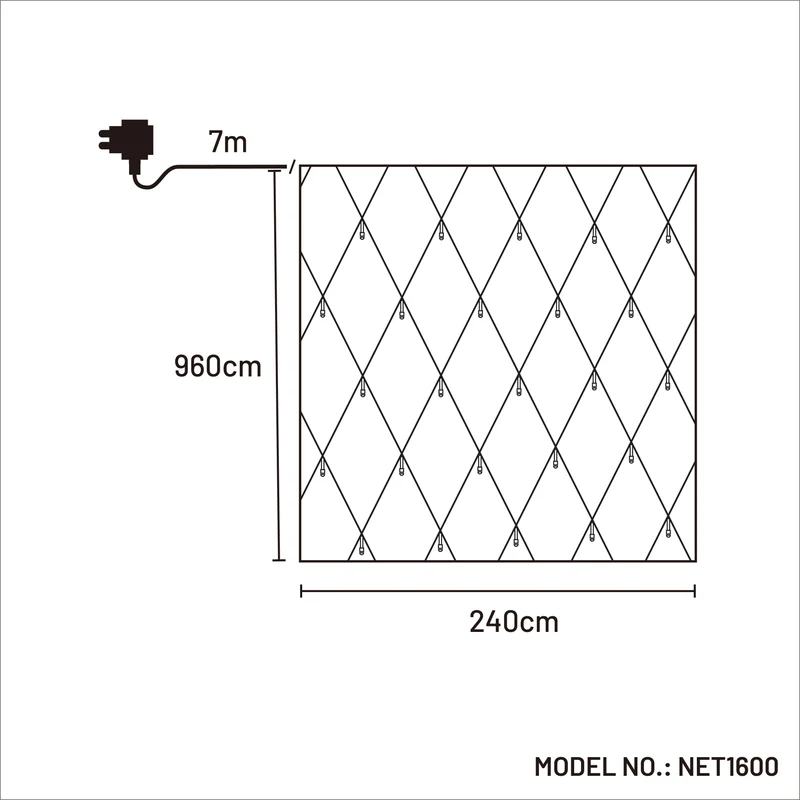 Lexi Lighting 1600 LED Snowing Net Light