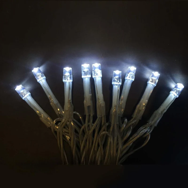 Lexi Lighting Battery Operated 30 LED String Light Clear Cable - White