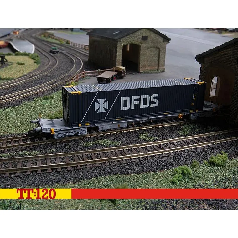 Hornby TT:120 Touax SFFGMSS IFA Wagon with 45 Container DFDS - Era 11