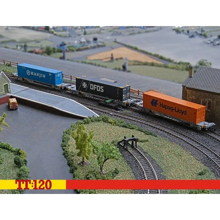 Hornby TT:120 Touax SFFGMSS IFA Wagon with 45 Container DFDS - Era 11