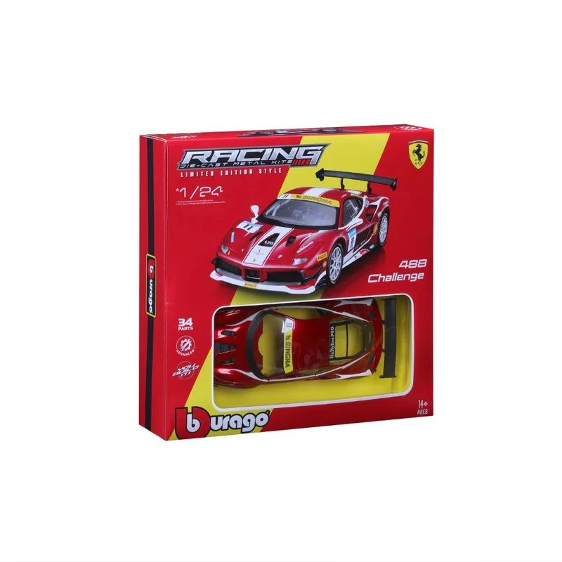 1/24 2017 Ferrari 488 Challenge #11 Racing Diecast Metal Kit