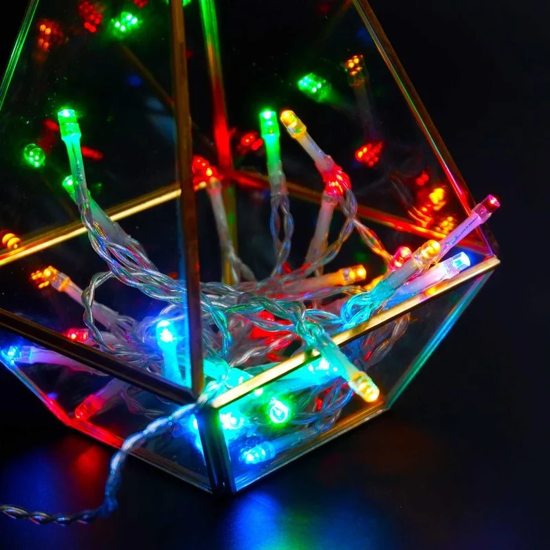 Lexi Lighting Battery Operated 400 LED String Light Clear Cable - Multicolour