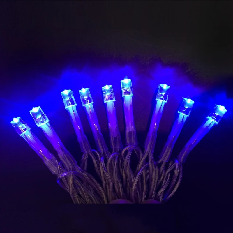 Lexi Lighting Battery Operated 50 LED String Light Clear Cable - Blue