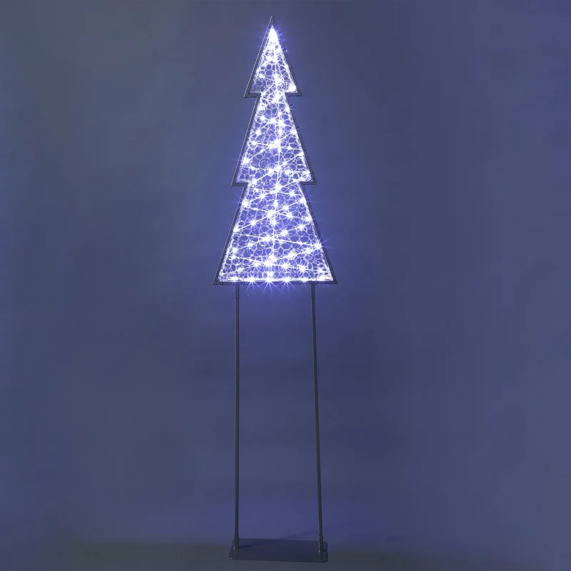 Lexi Lighting 2D Mesh Christmas Tree with twinkle LED - White - Small