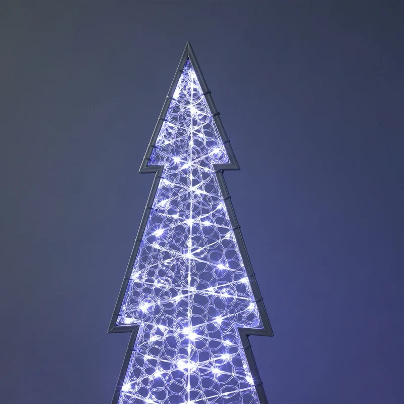 Lexi Lighting 2D Mesh Christmas Tree with twinkle LED - White - Small