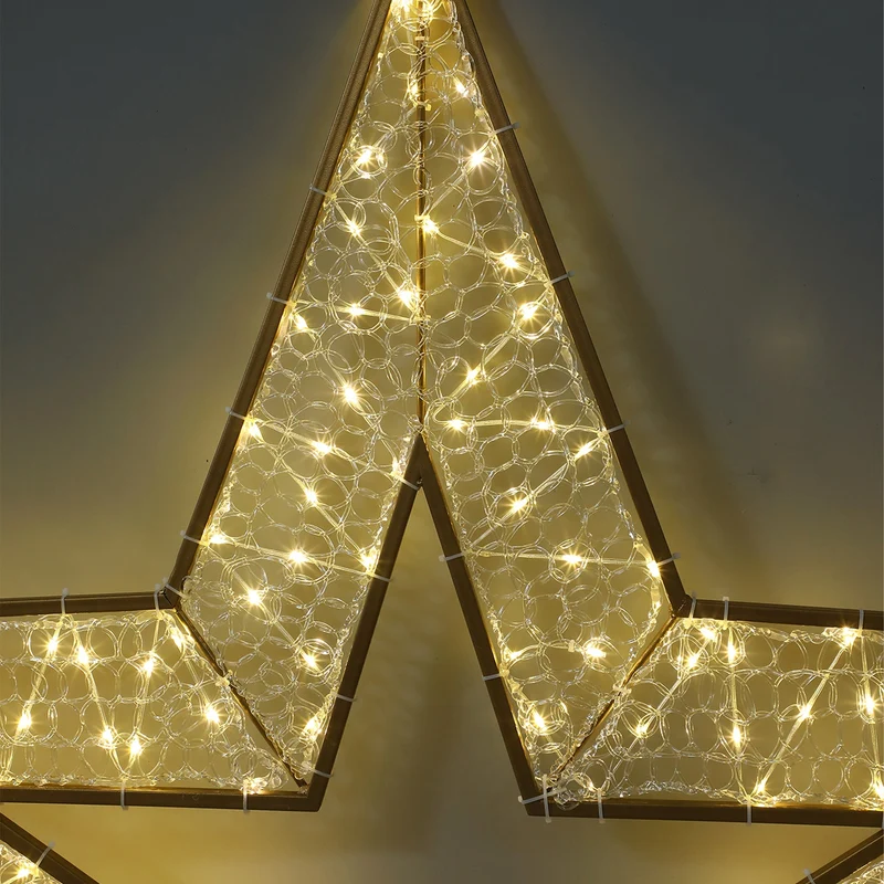Lexi Lighting 2D 1.2M Mesh Star with twinkle LED - Warm White