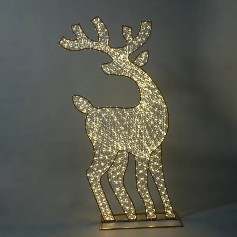 Lexi Lighting 2D 1.8m Mesh Reindeer with twinkle LED - Warm White