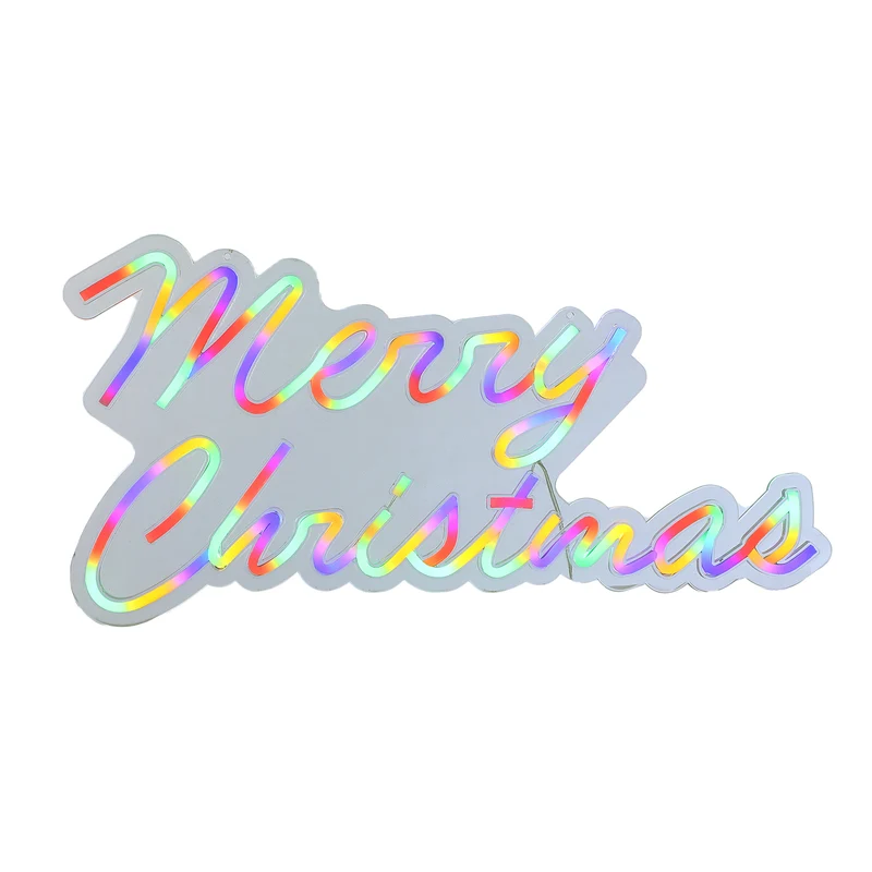 Lexi Lighting 50cm Merry Christmas Neon Sign - Multicolour