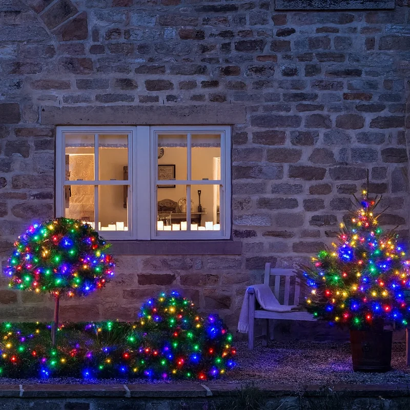 Lexi Lighting 240 LED Fairy Light Chain Clear Cable - Multicolour