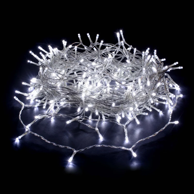 Lexi Lighting 240 LED Fairy Light Chain Clear Cable - White