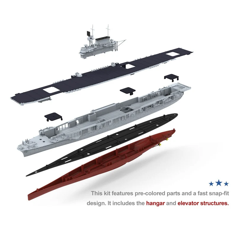 1/700 U.S. Navy Aircraft Carrier U.S.S. Enterprise (CV-6)