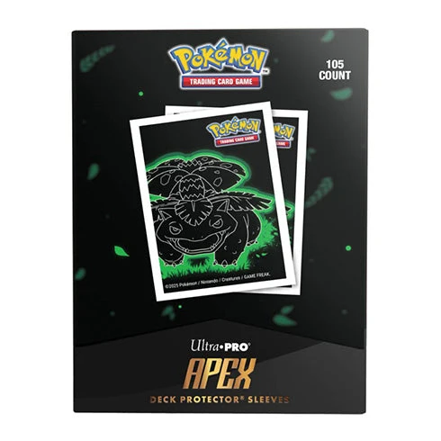 Ultra Pro Pokemon Neon Kanto 105ct APEX Deck Protector Sleeves Venusaur