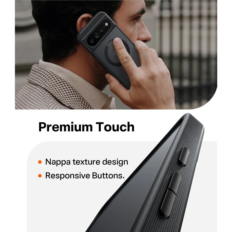 Torras Ostand Q3 Spin Case for Pixel 11 Pro (Black)