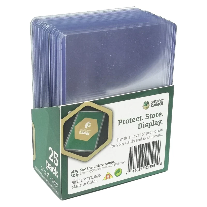 Let's Play Games Top Loaded Card Protector 3x4 35pt