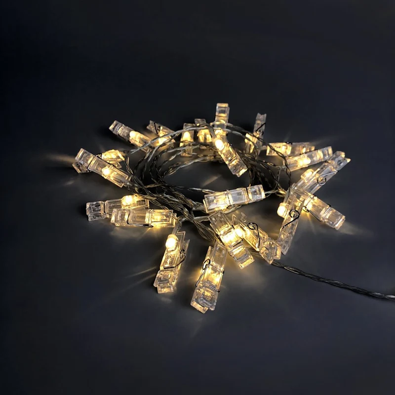 Lexi Lighting Dual Power 24 LED String Light With Clamps