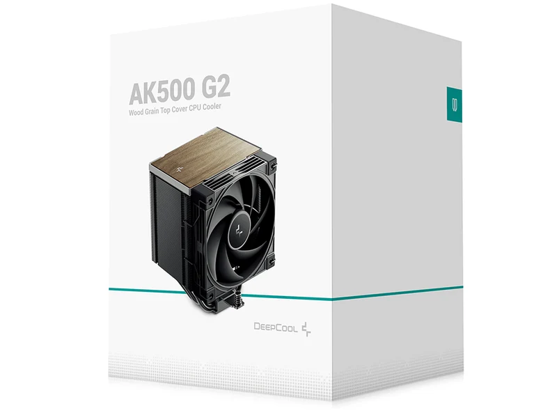 DeepCool AK500 G2 Wood Grain Top Cover Single Tower CPU Cooler - Black