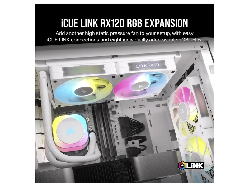 Corsair iCUE LINK RX120 II RGB 120mm PWM Fan Expansion - White