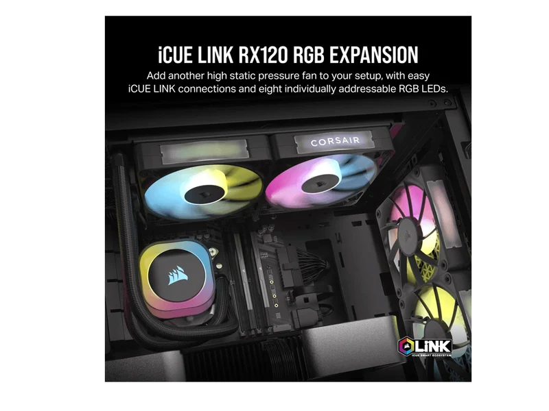 Corsair iCUE LINK RX120 II RGB 120mm PWM Fan - Black