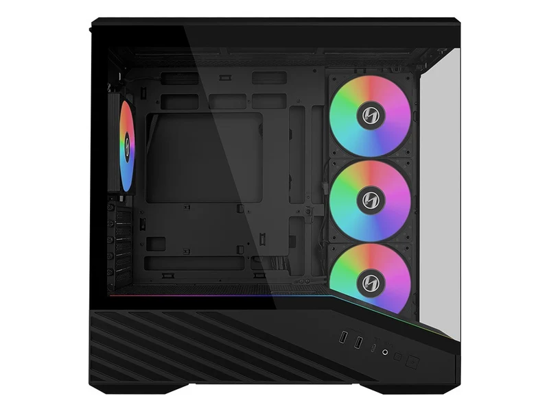 Lian Li Vector V100R Mini 4 x ARGB Fans Micro-ATX Case - Black