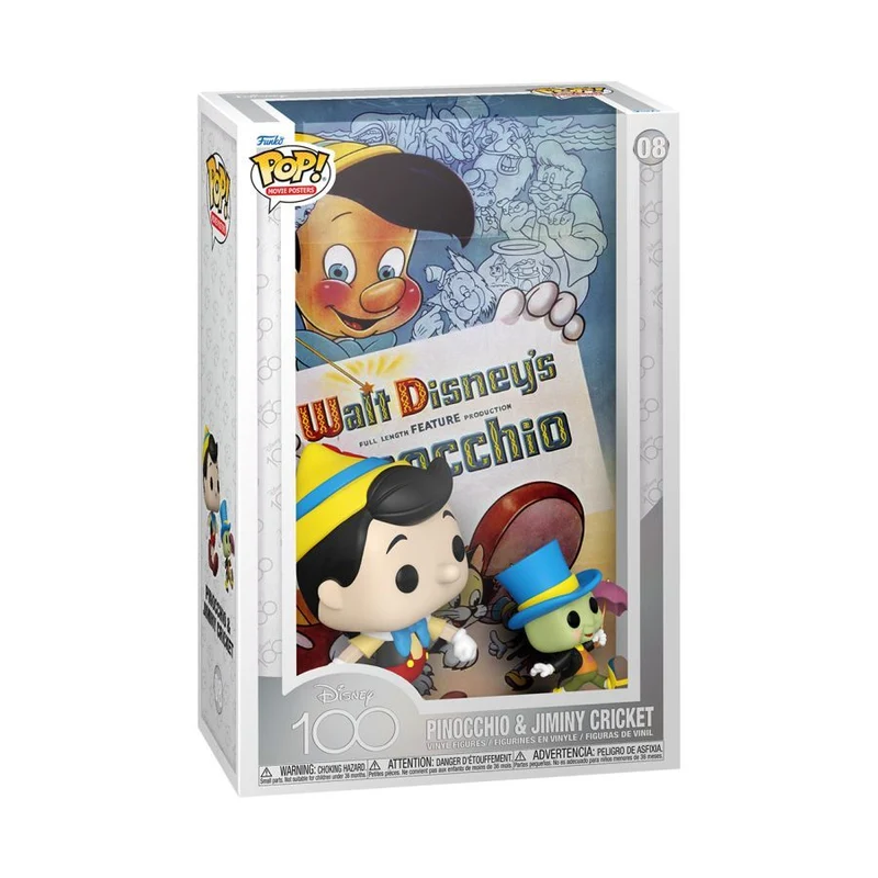 Funko Pop! Vinyl D100 Special Edition - Disney 1940 Pinocchio & Jiminy Cricket Pop Poster