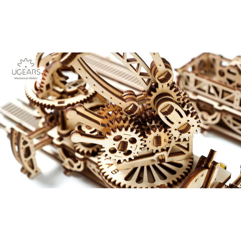 UGears Wooden Self Propelled 3D Puzzle Rail Mounted Manipulator Kit