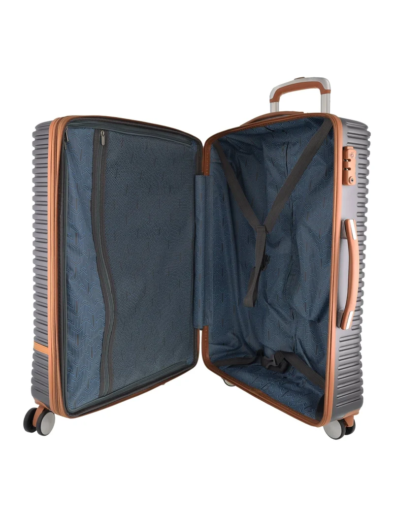 Pierre Cardin Large Hard-Shell Suitcase Travel Luggage 80cm Charcoal