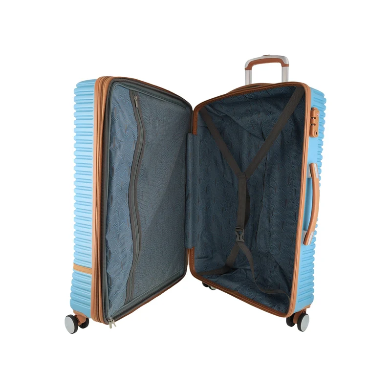 Pierre Cardin Large Hard-Shell Suitcase Travel Luggage 80cm Blue