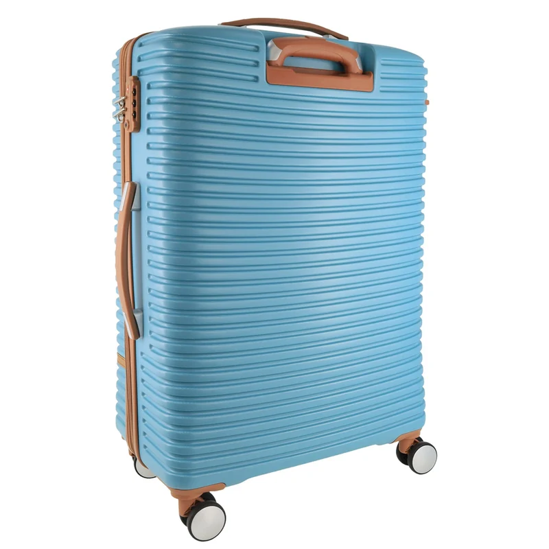 Pierre Cardin Large Hard-Shell Suitcase Travel Luggage 80cm Blue