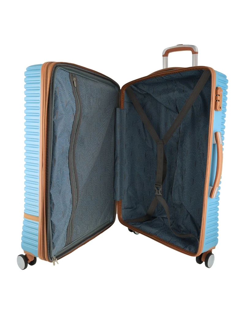 Pierre Cardin Large Hard-Shell Suitcase Travel Luggage 80cm Blue